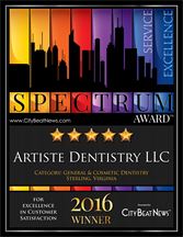 Spectrum Award - Artiste Dentistry LLC - Cosmetic Dentist Sterling, VA